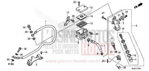 REAR BRAKE MASTER CYLINDER (NC750S) NC750SE de 2014